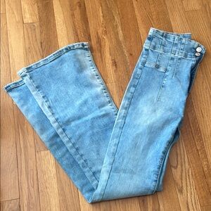 Women's Light Blue Flare Jeans